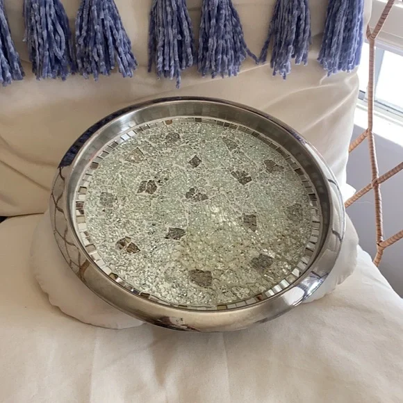 🪞 dreamy round mosaic platter 13.5” - Picture 10 of 10